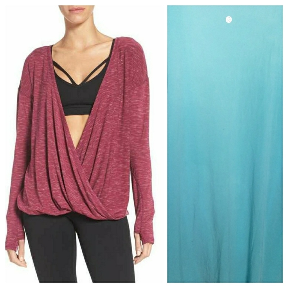 ๐ด Zella | Drishti Wrap Top, in Mint / Light Blue - Picture 1 of 8